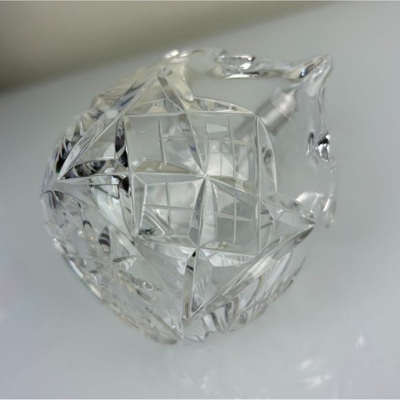 Vintage BOHEMIA Czechoslovakia Hand Cut Lead Crystal Swan Candy Dish Home Decor - Picture 11 of 13